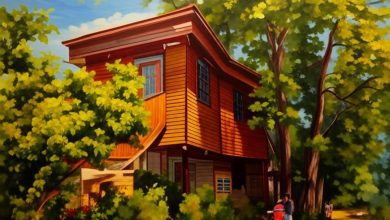 صورة زيتية للبيت الذي أقام فيه الأستاذ النورسي تسع سنين بموجب إقامته الجبرية في بارلا.